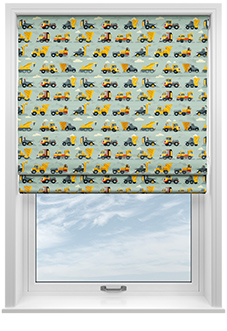 Construction Crew, Cement Grey - Twist&Fit Roman Blind